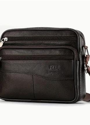 Чоловіча сумка шкіряна через плече