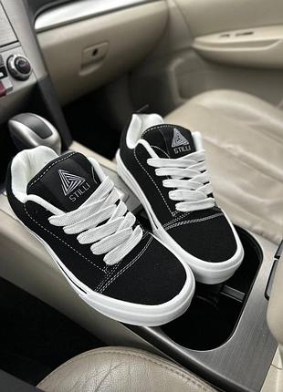 Стильные кеды натуральная замша!💜 черные замшевые кроссовки!!!