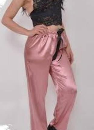 Женские домашние атласные брюки размера s-m