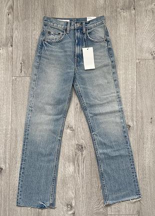 Базовые джинсы zara прямого кроя 32 x x xs
