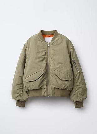 Куртка бомбер хаки на девочку zara new