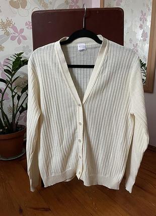 Кофта кардиган молочний