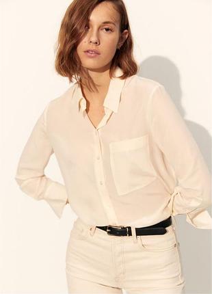 Блуза mango з натурального шовку