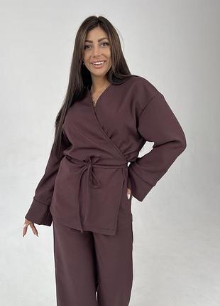 Костюм жіночій елегантний штани та кимоно різні кольори