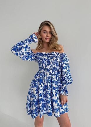 Женское платье с длинным рукавом весеннее мини-корое, женственное платье весеннее