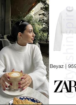Свитер, гольфик, лонгслив рукав клеш zara s-m