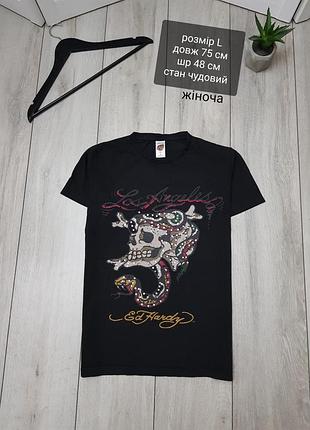 Женская футболка ed hardy