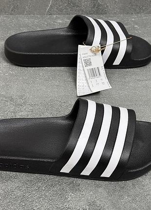 Чорні шльопанці тапочки adidas adilette