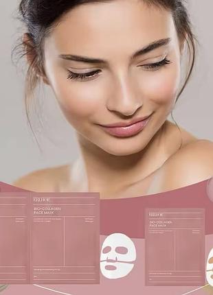 Гідрогелева маска для обличчя віо- collagen real deep mask eelhoe рожева