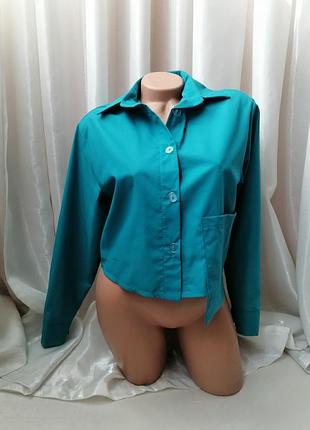 Сорочка блуза натуральна бавовна з великою кишенею накладною