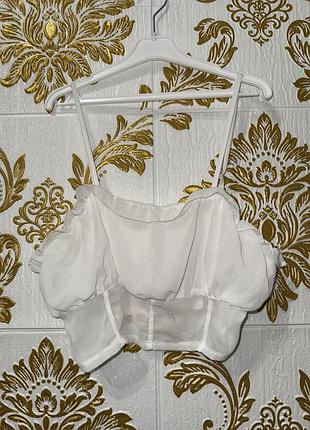 Белый корсетный топ