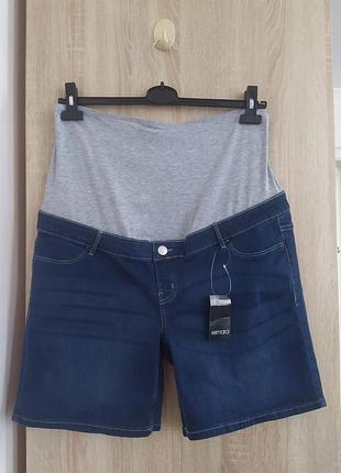 Джинсовые шорты для беременных большого размера