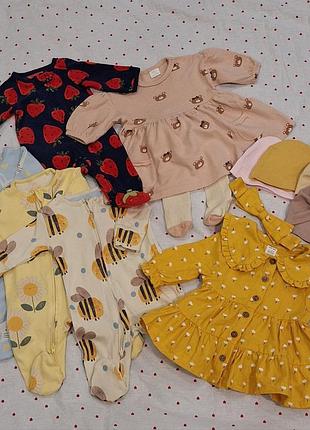 Лот брендовых вещей на девочку (0-3месяцы). размер 56.