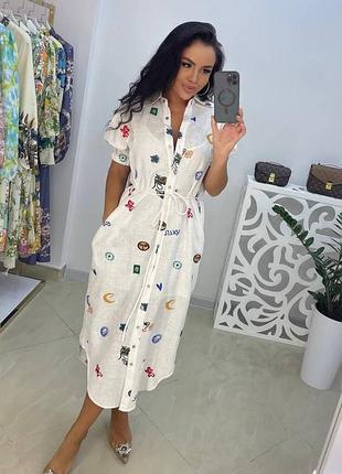 Плаття жіноче льон💮💮💮