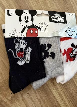 Новые носки носки mickey mouse 3 пары 2 3 4 5 лет