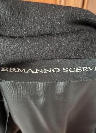Жіноче пальто з ангори ermanno scervino чорного кольору