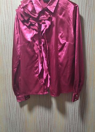 Вишнева шовкова блузка