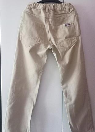 Бежеві джинсові брюки h&m джинси hm р. 9-10р 134-140 см