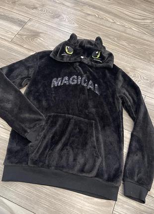 Худи маховушка черный котик