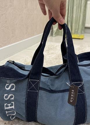 Сумка guess джинсова через плече