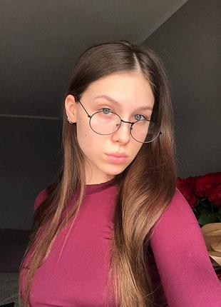 Іміджеві окуляри онцезахисні з чорною оправою та прозорими лінзами (іміджеві окуляри)