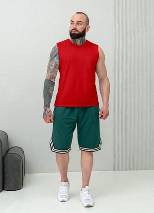 Мужской спортивный костюм майка+шорты на весну-лето премиум качества на каждый день