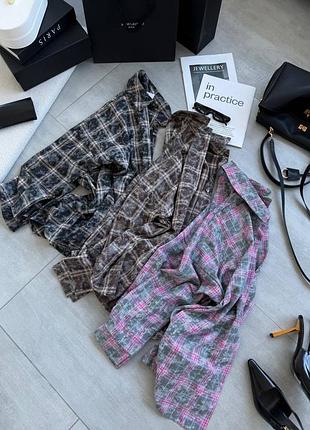 Рубашка в клетку турецкая фланель / рубашка в клетку