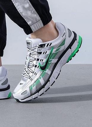 Чоловічі кросівки nike p-6000 white green