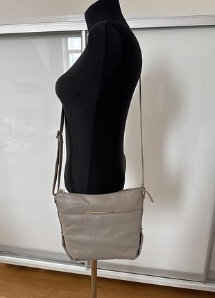 Сумка кожаная серая jasper conran 5