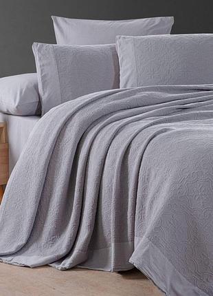 Турция 🇹🇷премиального качества евро комплект постельного белья с жаккардовым покрывалом