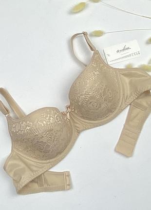 👙бюстгальтер бежевый avelaine милавица, артикул 660040 балконет, хлопок