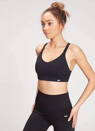 Женский спортивный бюстгальтер mp power mesh - черный м