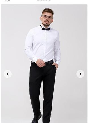 Сорочка біла під метелик. воротник стійка