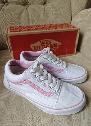 Кеды vans бело-розовые в идеальном состоянии, 36р