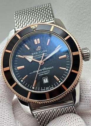 Швейцарские часы breitling superocean heritage b20 gold-black
