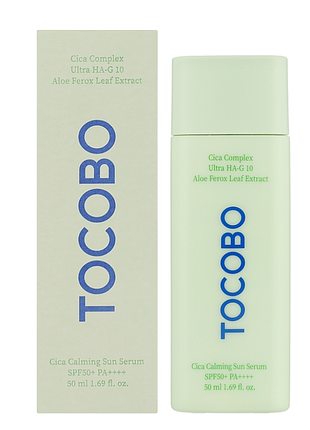 Сонцезахисна сироватка для чутливої шкіри tocobo cica calming sun serum spf 50+ pa++++, 50 мл