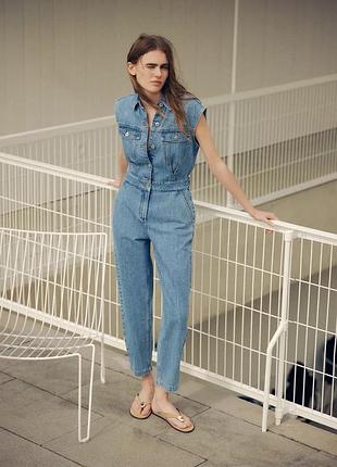 Джинсовый комбинезон женский zara new