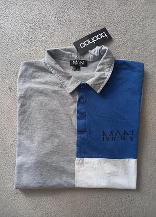 Брендовая футболка поло boohoo.