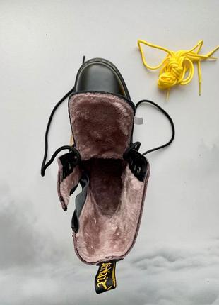 Ботинки dr. martens jadon x louis vuitton black fur черевики4 фото