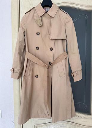 Базовий класичний тренч ( плащ) massimo dutti , розмір xs