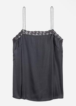 Топ на бретельках с кружевом h&amp;m 16 размер
