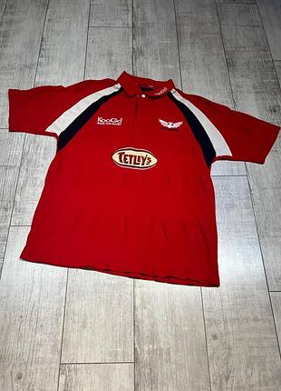 Мужская винтажная футболка регби kooga rugby tetleys