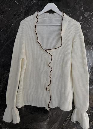 Шикарный белый кардиган