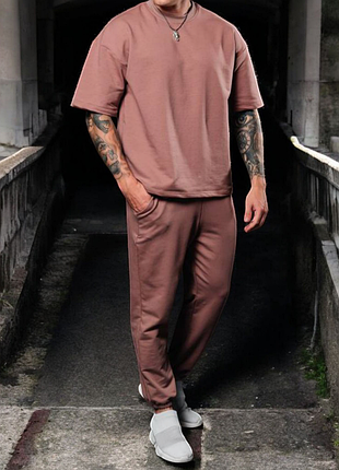 Акція❗костюм оверсайз футболка та штани вільний крій люкс якість чоловічий комплект набір весна-літо