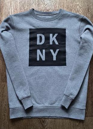 Серый мужской свитшот dkny размер m-l