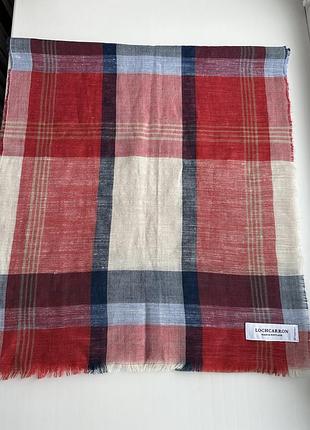 Люкс бренд! фірмовий лляний шарф, шаль, палантин шотландського бренду lochcarron! оригінал!