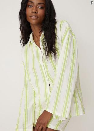 Сорочка блуза na-kd рубашка бавовняна хлопкова