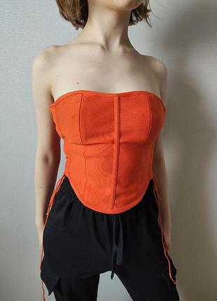 Корсетний топ на зав'язках