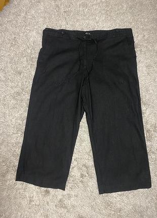 Льняные бриджи кюлоты большого размера