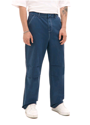 Брюки cropp loose fit  550at-95x steel blue р. 32 (m)